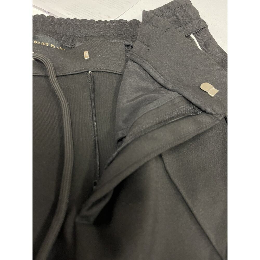 River Island Sweatpants Men 34x29 Black Super Skinny Side Trim Zip N202 - Picture 8 of 8